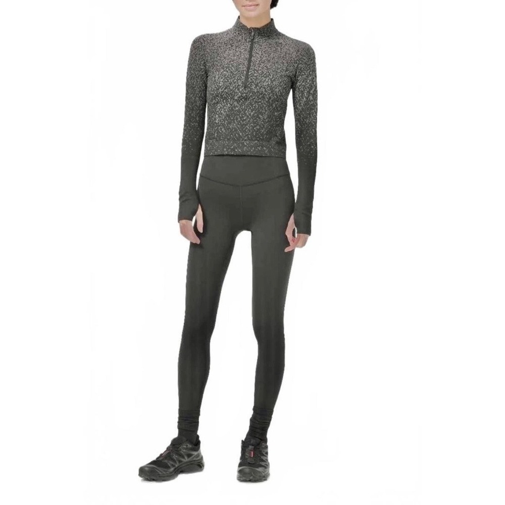 Lululemon Rest Less Half Zip Pullover Herringbone Black White Women Size 8‎ - Picture 11 of 13